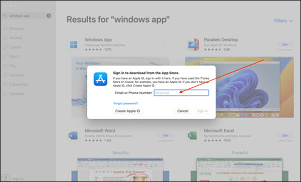 Red arrow to email